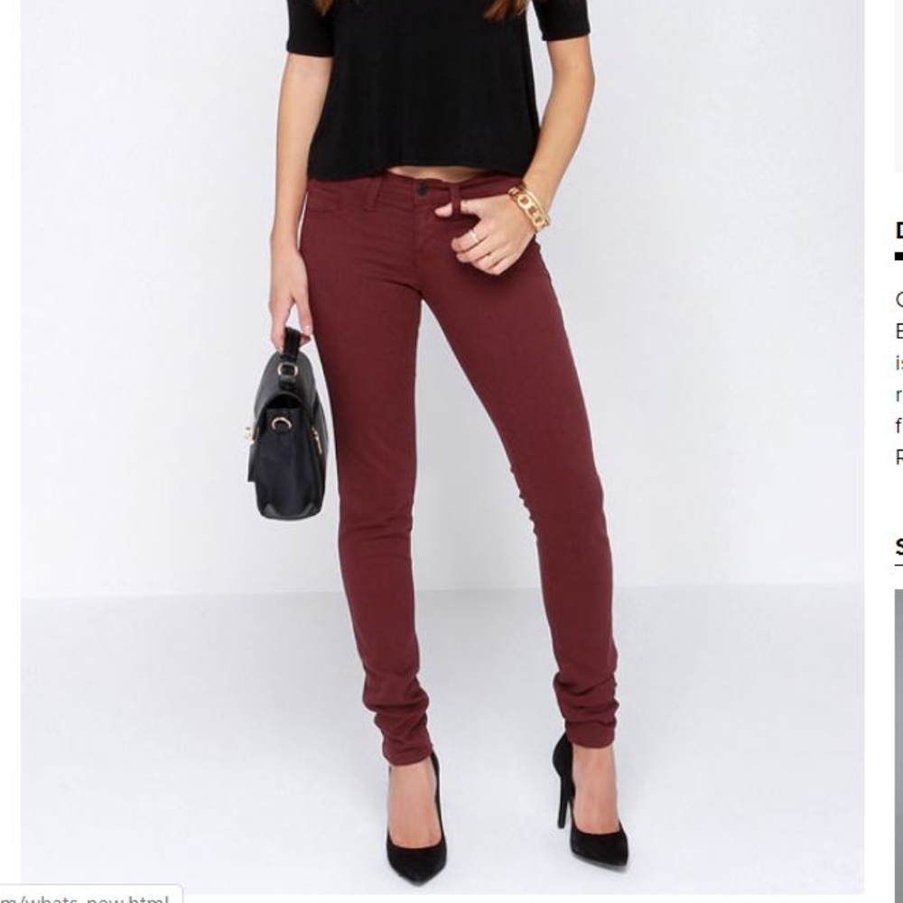 Flying Monkey Burgundy Skinny Jeans